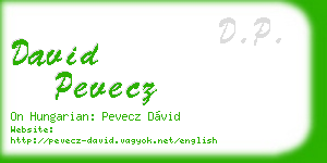 david pevecz business card